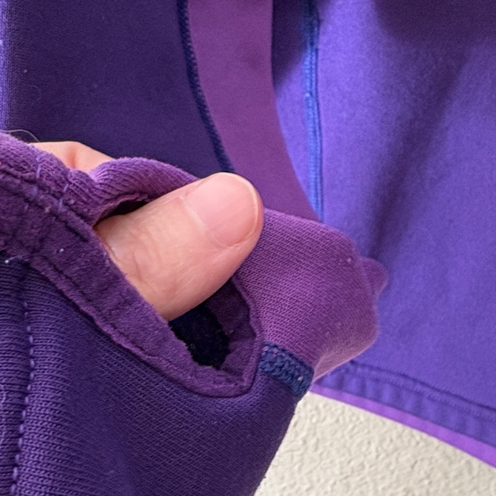 Patagonia Polartec Fleece Quarter Zip Women’s M Purple Pullover - Picture 6 of 11
